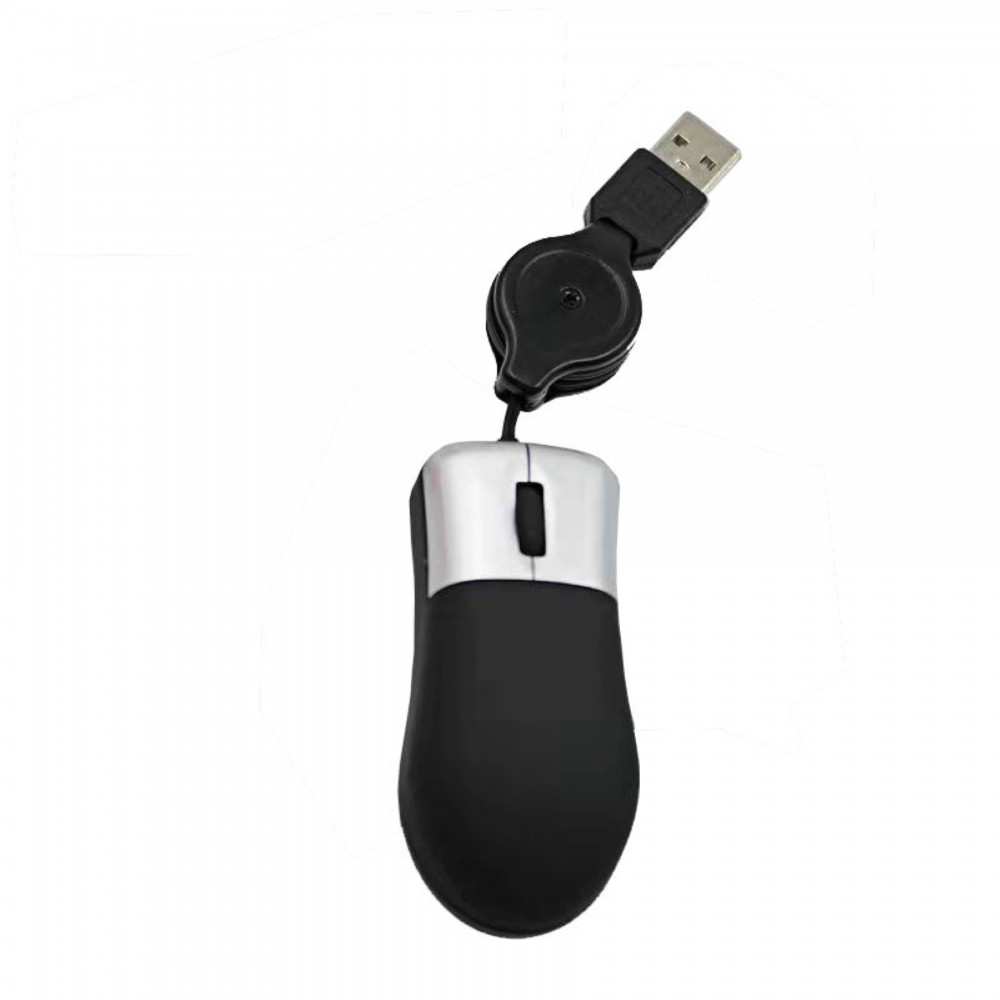 Promotional USB Retractable Cable Optical Mouse