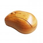Custom Printed Natural handmade 2.4Ghz wireless bamboo wooden computer mouse