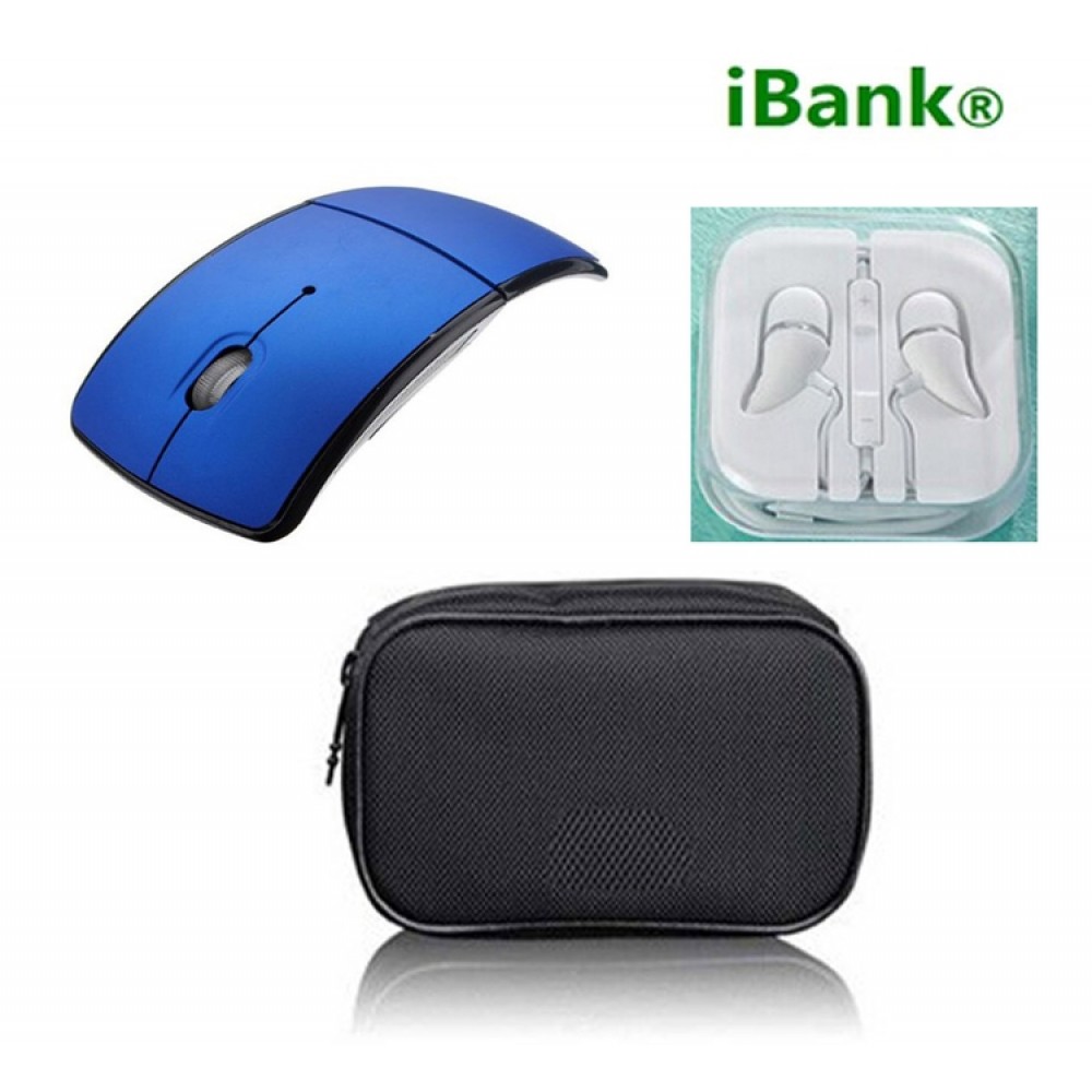 Logo Printed iBank(R)2.4GHz Wireless Mouse + Headphones with Mic Logo Printed iBank(R)2.4GHz Wireless Mouse + Headphones with Mic