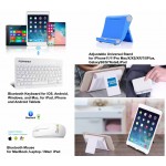 Logo Printed iBank(R) Bluetooth Mouse for Laptop / iMac/ iPad + Bluetooth Keyboard + Foldable Stand (Blue)