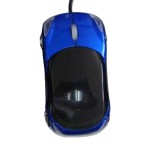 Sporty Car Optical Mouse w/ Headlights & Black Trim Wired- OCEAN PRICE with Logo