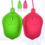 Turtle Shaped Silicone Mouse with Logo