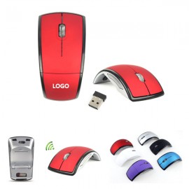 2.4GHZ Folding Wireless Optical Mouse with Logo