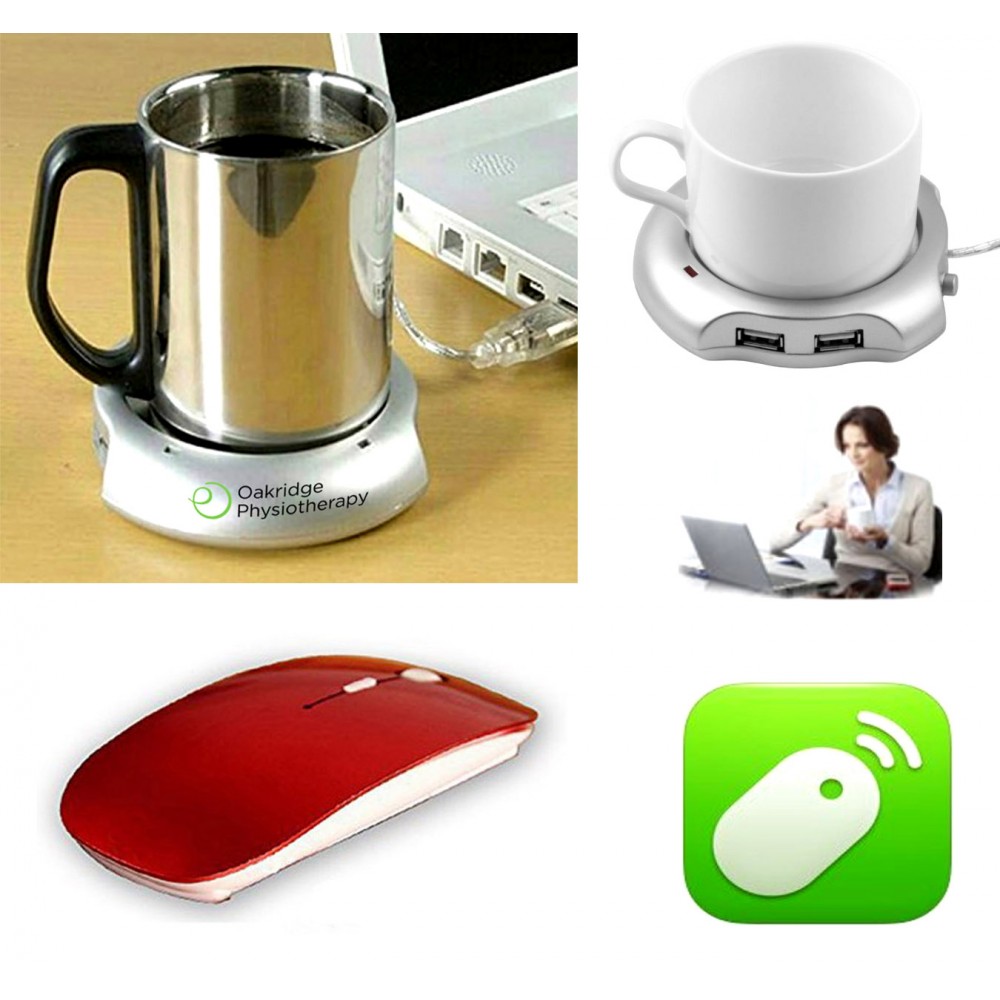iBank(R)4 Port Hub+Cup Warmer+2.4GHz Wireless Mouse(Red) Custom Imprinted iBank(R)4 Port Hub+Cup Warmer+2.4GHz Wireless Mouse(Red) Custom Imprinted