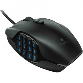 G600 MMO Wired Optical Gaming Black Mouse with Logo