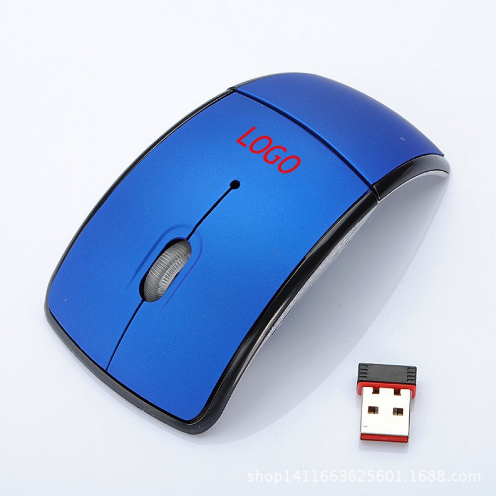 Custom Wireless Mouse 2.4G Foldable Folding Optical Mice usb Receiver for Laptop PC Computer Desktop