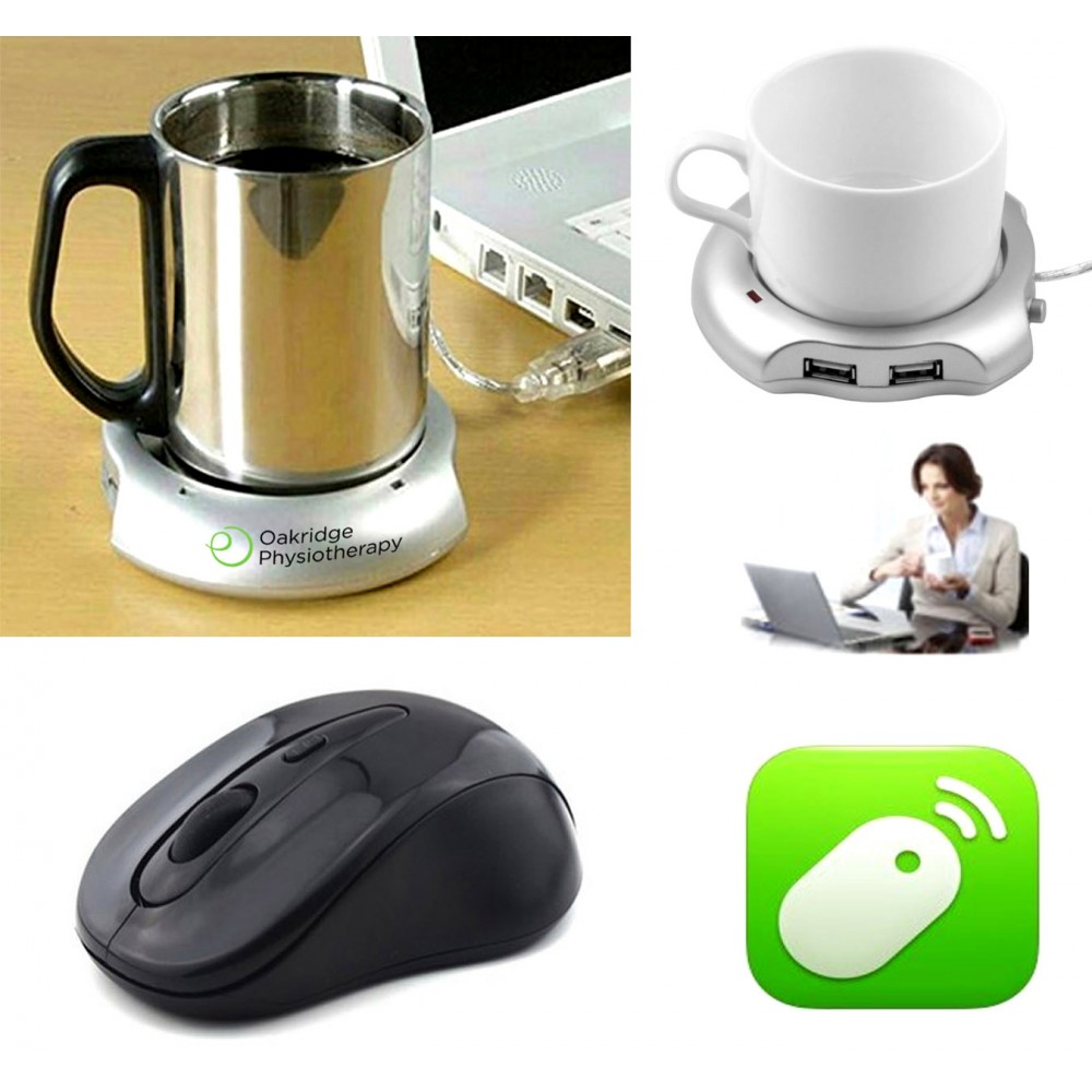 iBank(R)4 Port Hub+Cup Warmer+2.4GHz Wireless Mouse(Black) Logo Printed iBank(R)4 Port Hub+Cup Warmer+2.4GHz Wireless Mouse(Black) Logo Printed