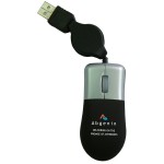 Mini Optical Mouse w/ Rubber Paint Finish Wired Branded