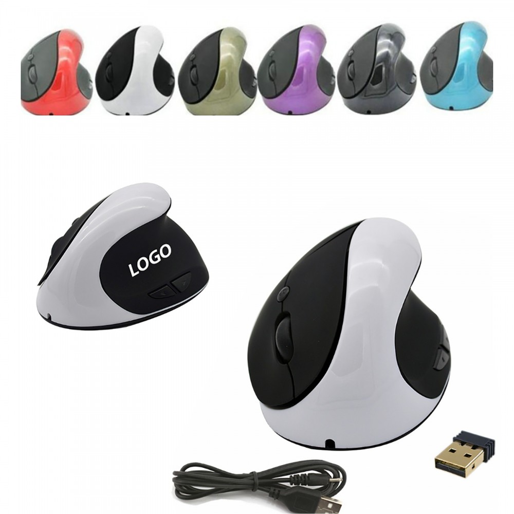 Rechargeable Ergonomic Wireless Mouse with Logo