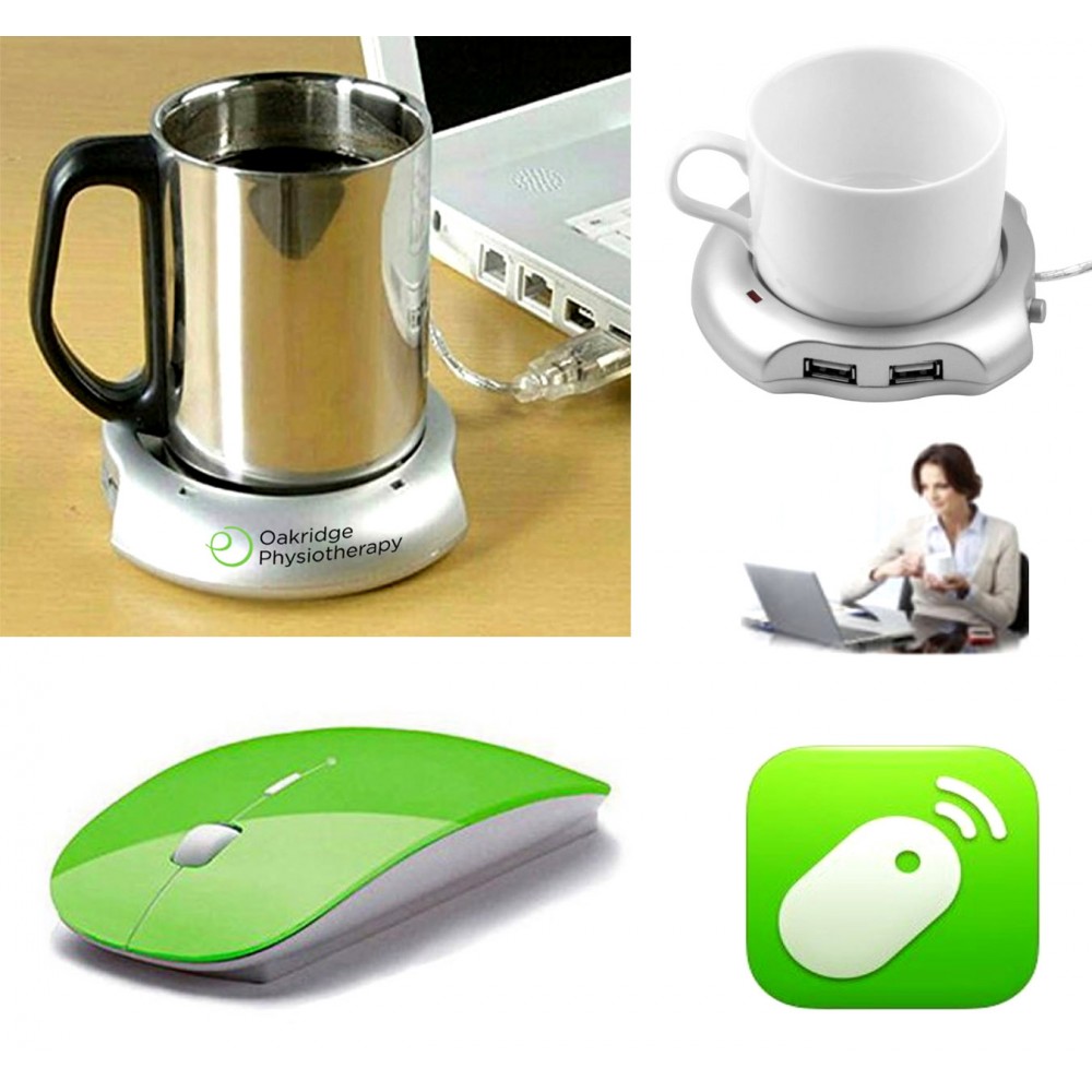 Custom Printed iBank(R)4 Port Hub+Cup Warmer+2.4GHz Wireless Mouse(Green) Custom Printed iBank(R)4 Port Hub+Cup Warmer+2.4GHz Wireless Mouse(Green)