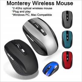 Logo Branded Monterey Wireless Mouse  Logo Branded Monterey Wireless Mouse