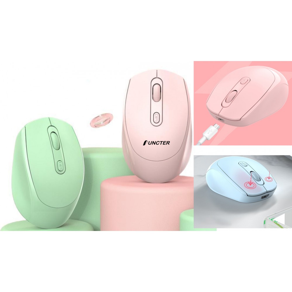 Logo Branded 500mAh Rechargeable Wireless Laptop Mouse