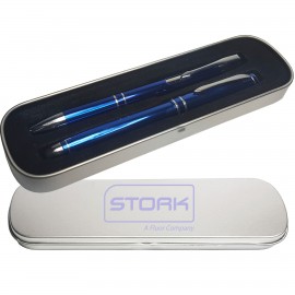 JJ Stylus pen with Murcury Roller in 2 Piece Tin Gift Box Custom Printed