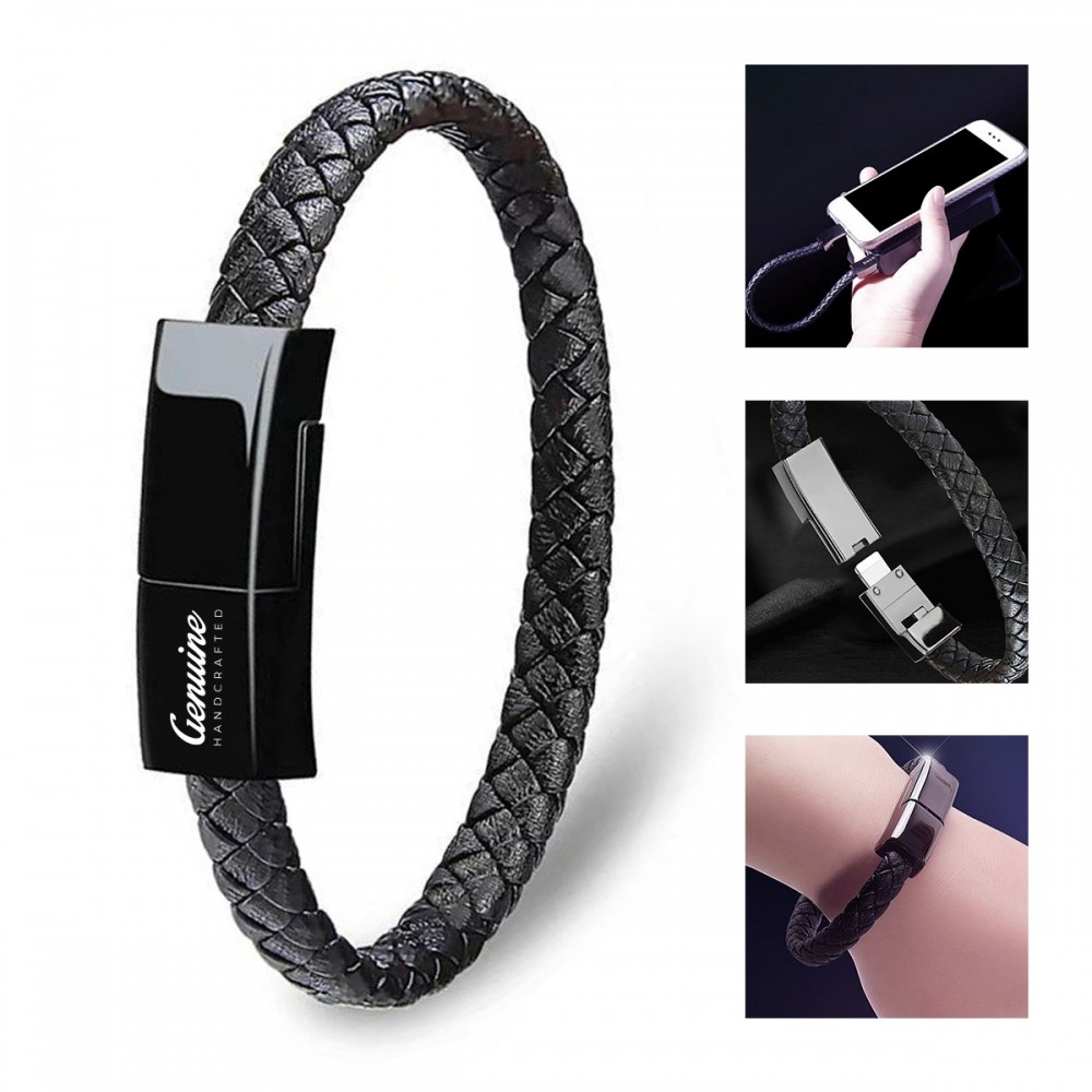 3" 1 Wrist Data Charging Cord with Logo