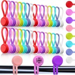 Reusable Silicone Magnetic Cable Cord Ties with Logo