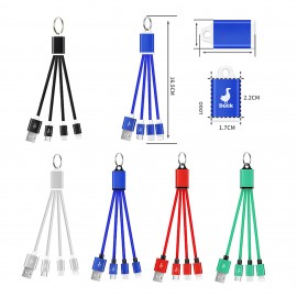 Multiple Charger Cord Keychain with Logo