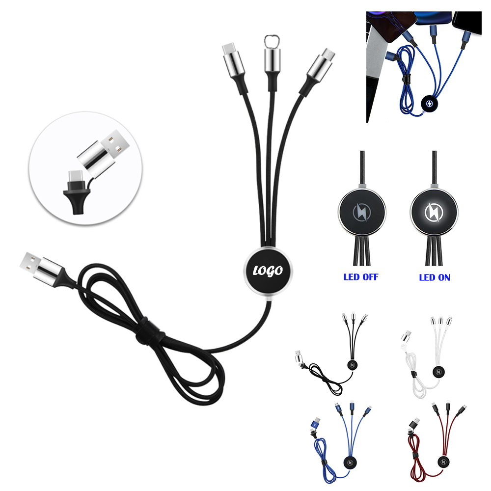LED Light Charging Cable with Logo