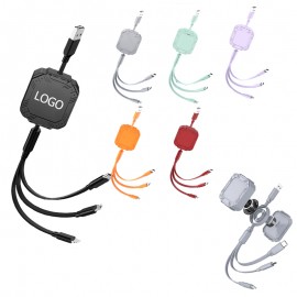 3-in-1 High Speed QR Code Retractable USB Mobile Charging Cable with Logo  3-in-1 High Speed QR Code Retractable USB Mobile Charging Cable with Logo
