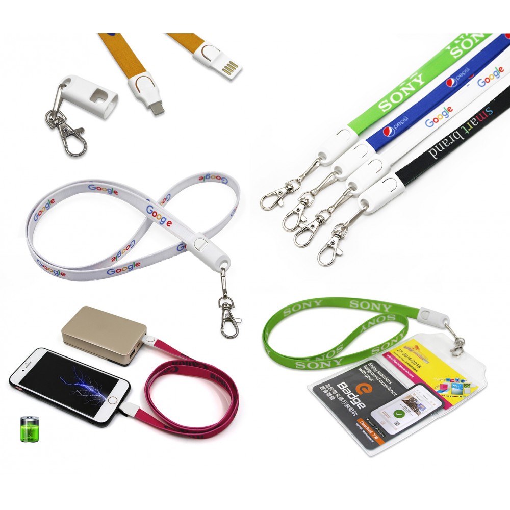 Promotional 2 In 1 Lanyard Charging Cable Promotional 2 In 1 Lanyard Charging Cable