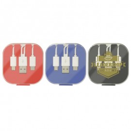 Promotional Multi Charging Cables in Case w/ Phone Stand
