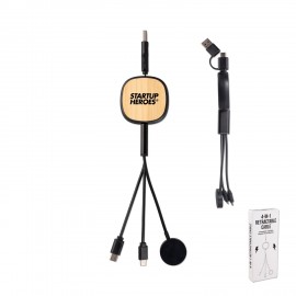 Personalized Multi Retractable Charging Cords w/Watch Charger