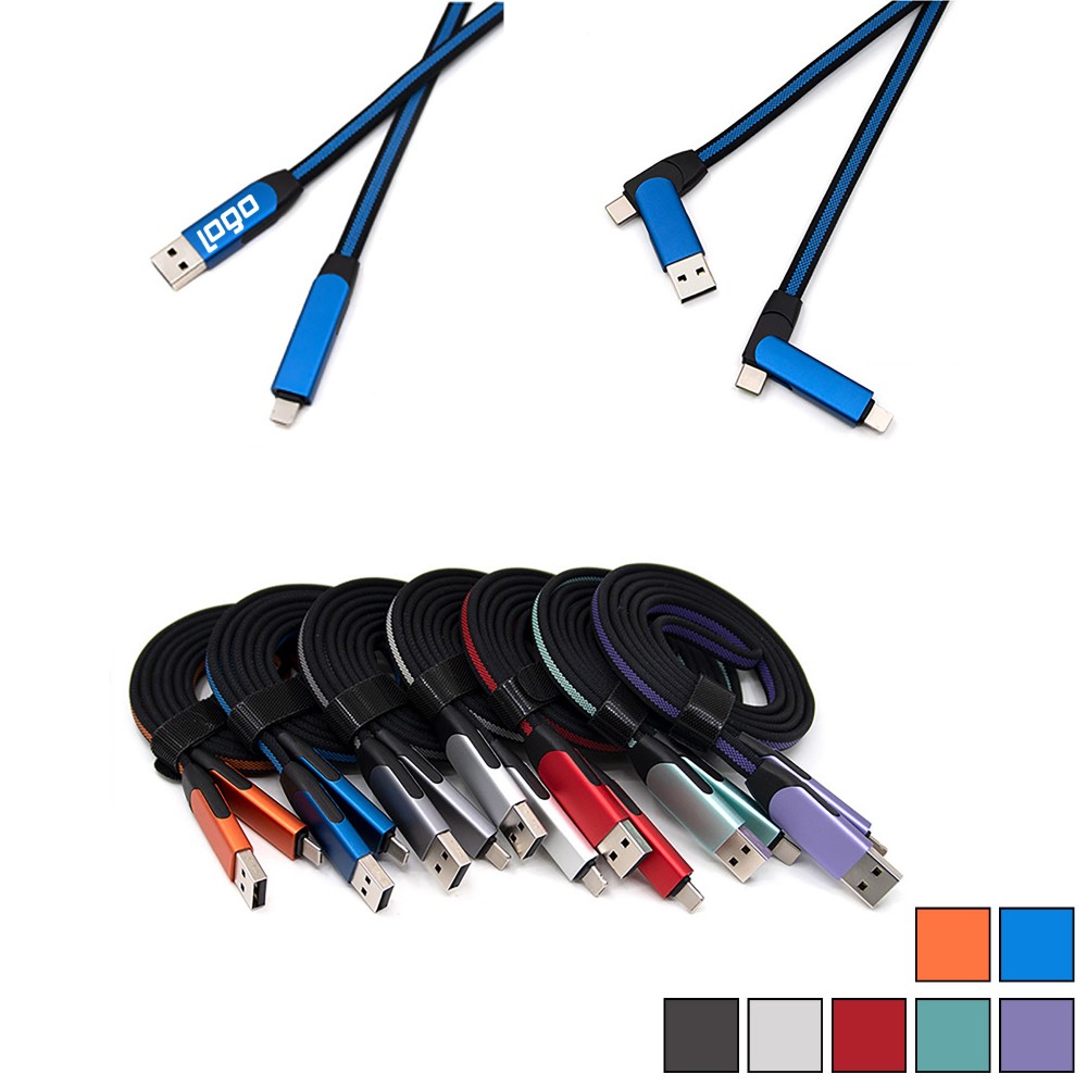 4-in-1 Retractable Charging Cable Pen with Logo 4-in-1 Retractable Charging Cable Pen with Logo