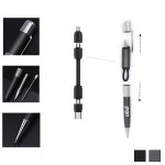 4 in 1 Retractable Charging Cable Pen with Logo