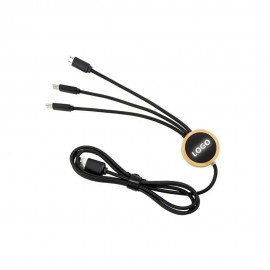 LED LOGO 3-in-1 Charger Cable with Logo