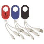 Logo Branded Multi Charging Cables with Carabiner