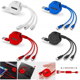Promotional 3 in 1 Retractable Charging Cable