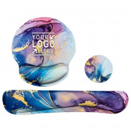 Memory Foam Mouse Pad Mat w/Wrist Rest with Logo