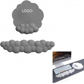 Cloud Ergonomic Keyboard and Mouse Wrist Rest Set with Logo