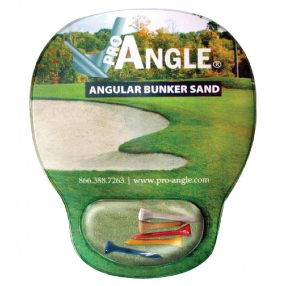 Custom Imprinted Combo-Padz Mousepad Motion Wrist Cushions - Golf Tee Filled Custom Imprinted Combo-Padz Mousepad Motion Wrist Cushions - Golf Tee Filled