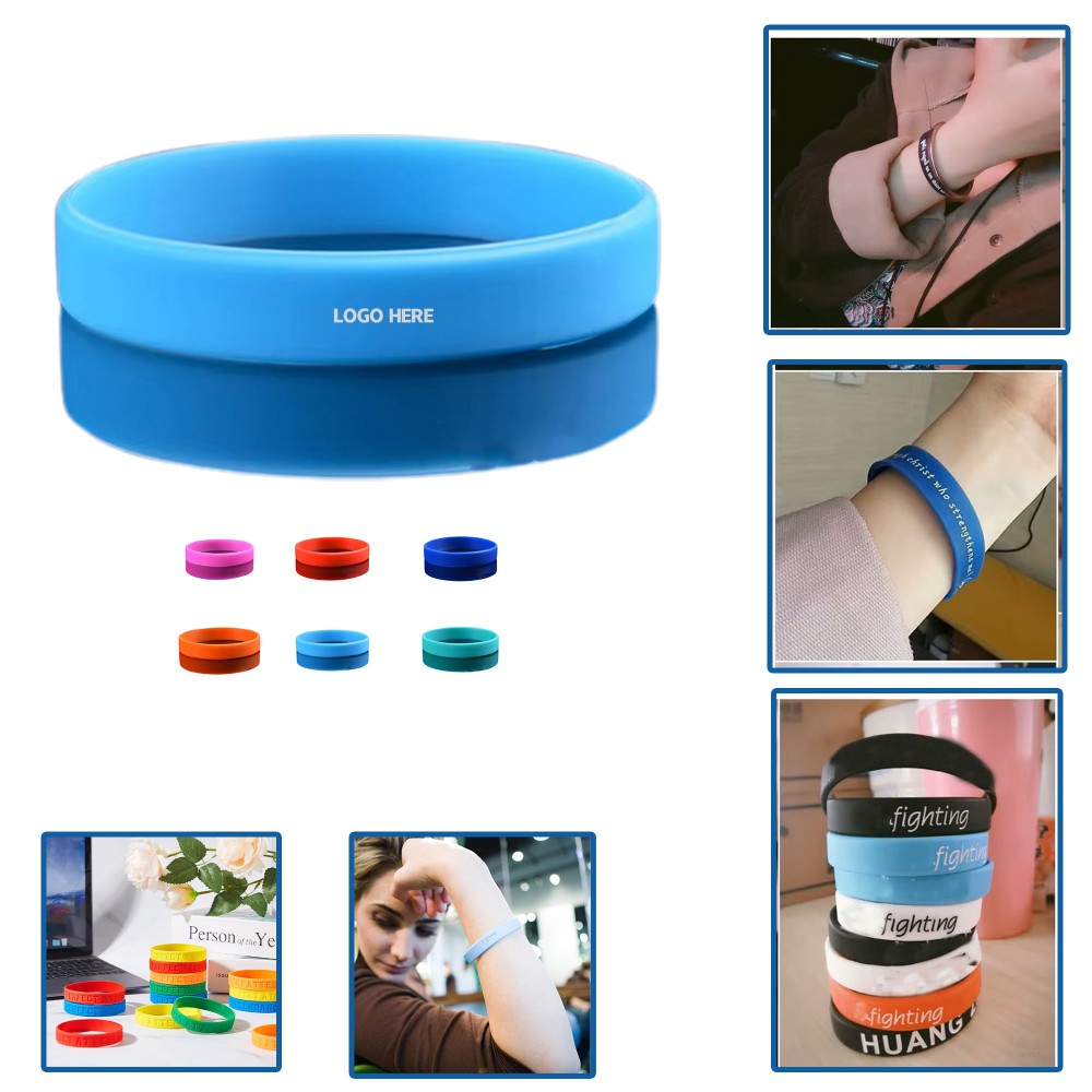 Embossed Silicone Wristbands with Logo