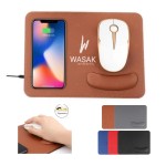 Wireless Charging Mouse Pad with Wrist Rest with Logo
