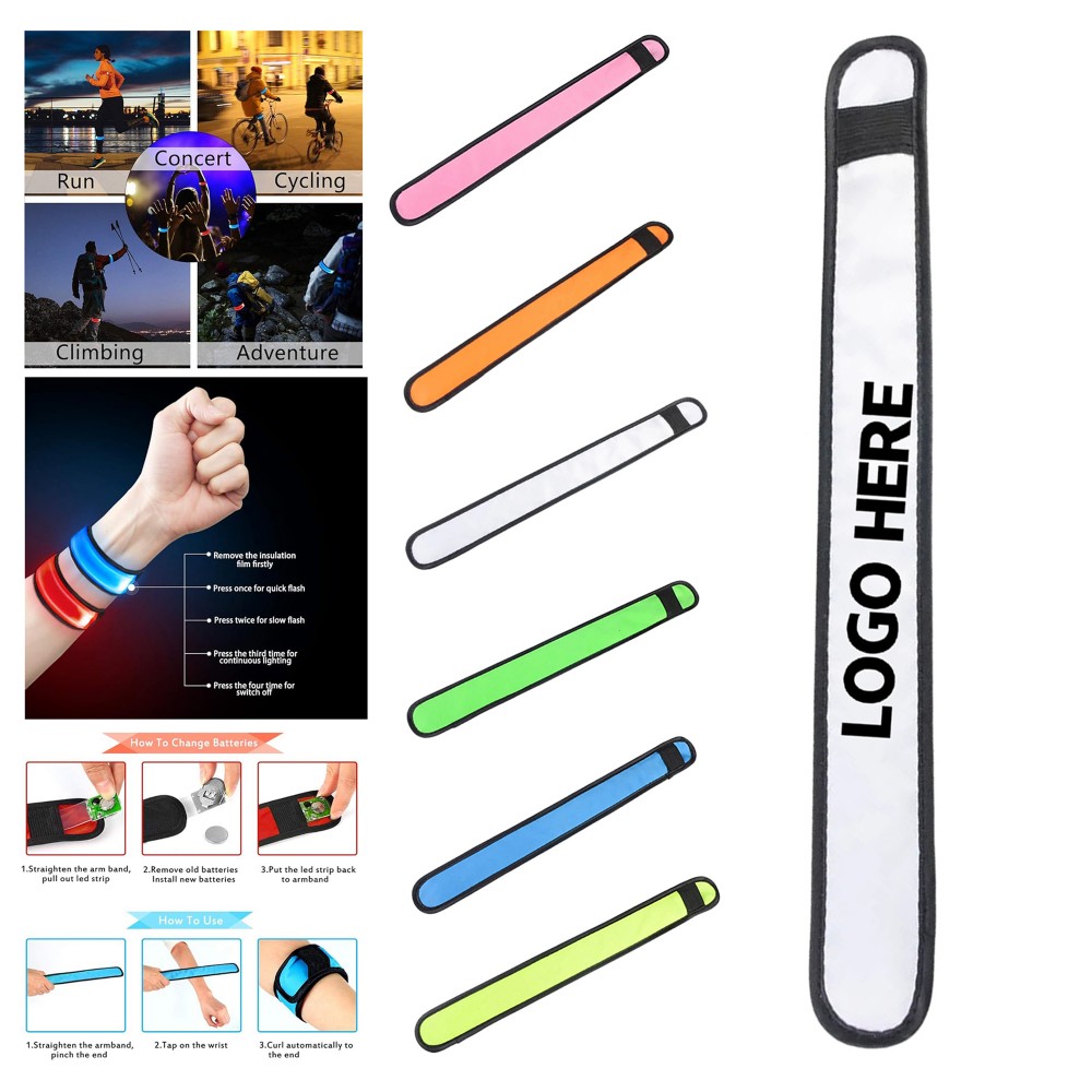 LED Night Slap Bracelet with Logo