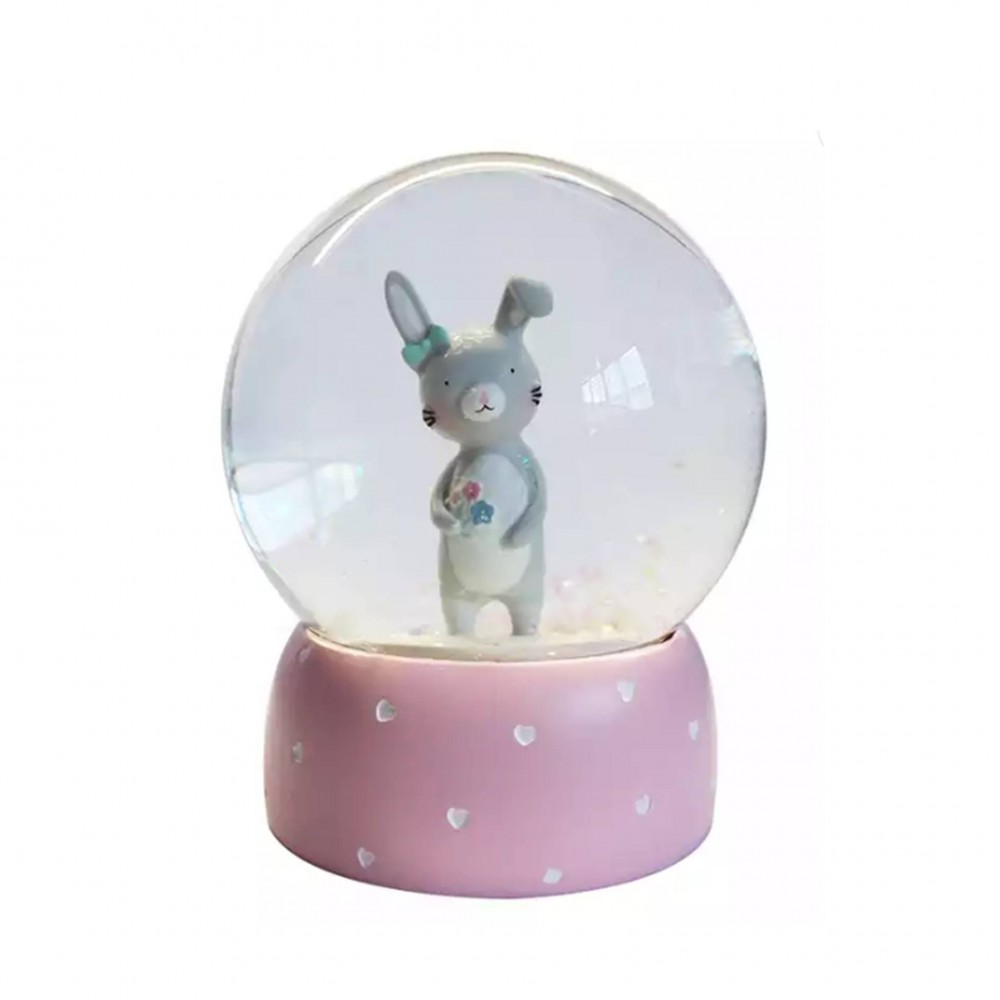 Custom Musical Rabbit Snow Globe with Logo
