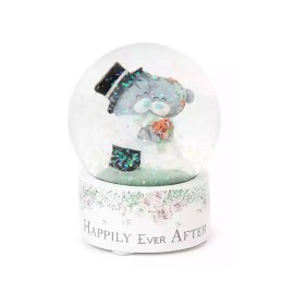 Promotional Custom Teddy Couple Wedding Snow Globe