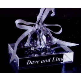 Optic Wedding Bell Figurine Set with Logo