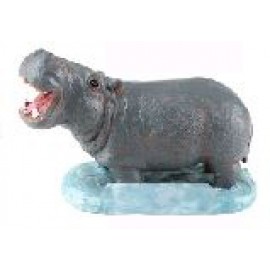 Resin Hippo Figurine with Logo