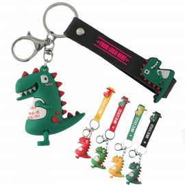 Cartoon Dinosaur Keychain with Logo