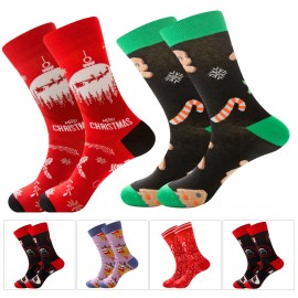 Logo Branded Full Printing Knit Cotton Crew Business Socks & Dress Socks