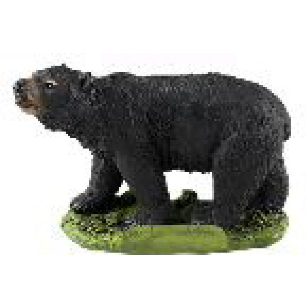 Resin Black Bear Figurine with Logo