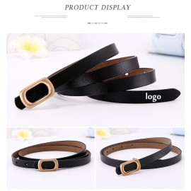 Ladies versatile cowhide decorative belt with Logo