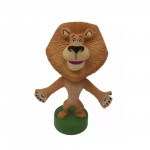 Custom Cartoon Lion Bobble Head Doll with Logo