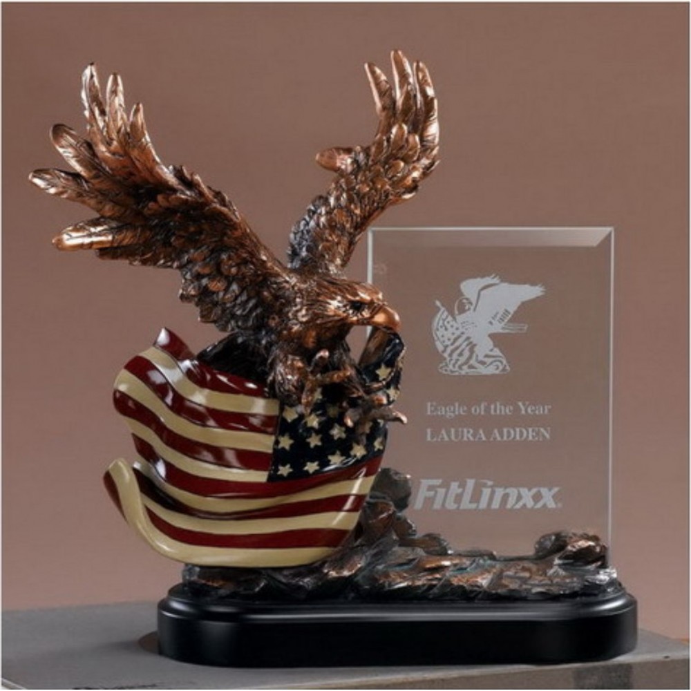 American Eagle Award w/Glass Panel with Logo