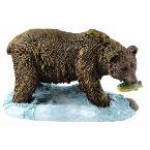 Grizzly Bear Resin Figurine with Logo