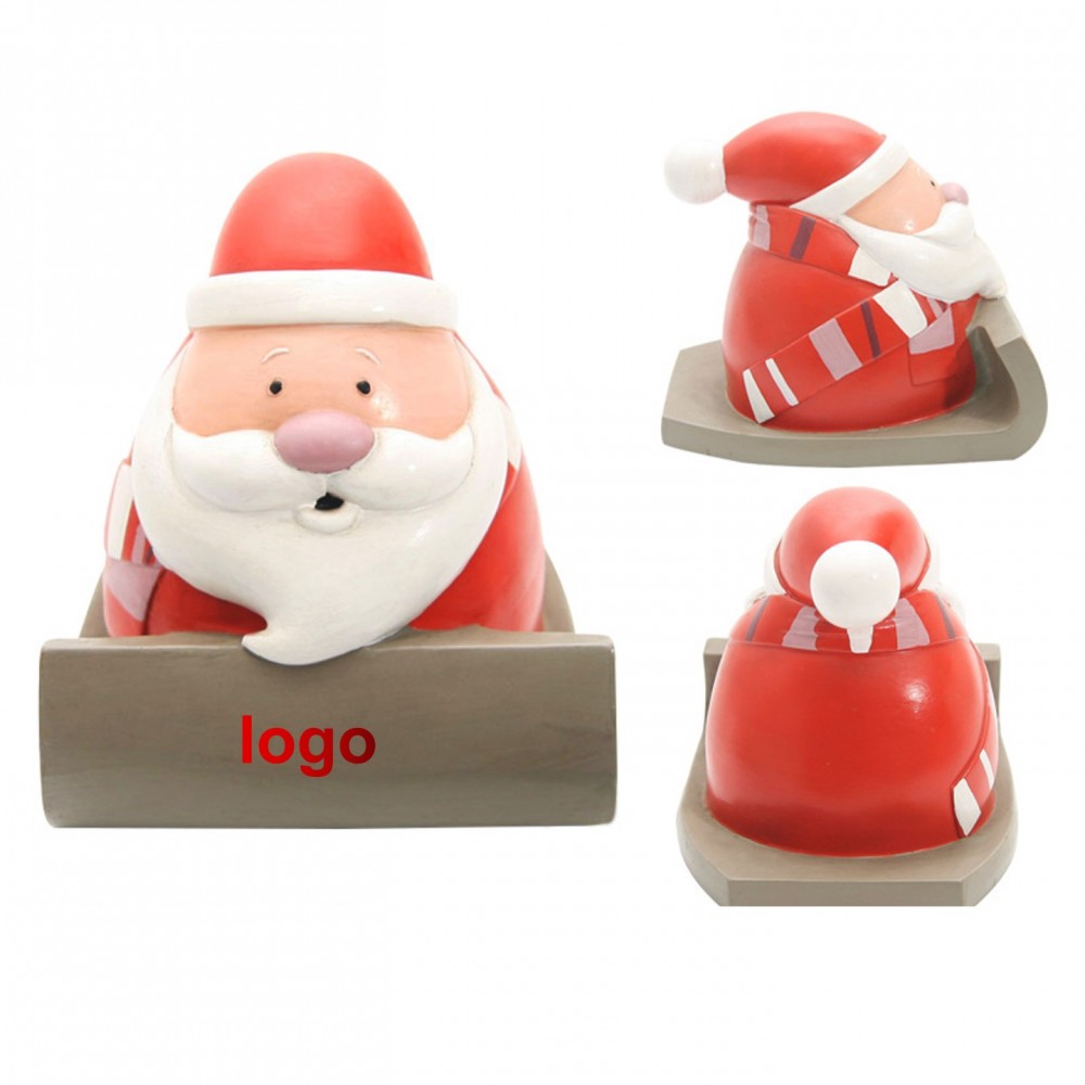 Plastic Santa Claus Figure with Logo