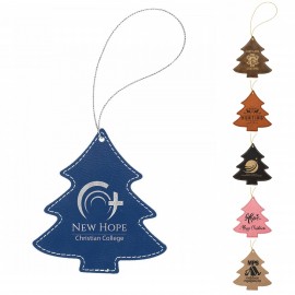 Leather Christmas Tree Ornament with Logo