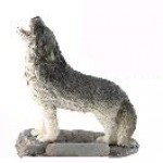 Logo Branded Resin Wolf Figurine